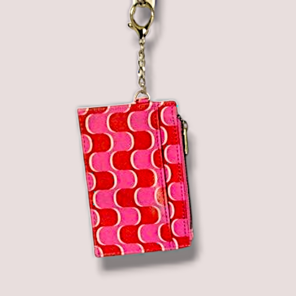 😎👛4/$20 Super Cute Pink Clip-On Card Carrier with Zip Change Compartment - Picture 3 of 7